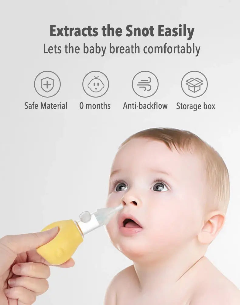 Duckling Manual Nasal Aspirator for Babies Soft Baby Snot Remover Safe Nasal Aspirator for Babies Booger Sucker Spädbarn Nässug Nasensauger Neuszuiger Aspirateur Nasal TheToddly