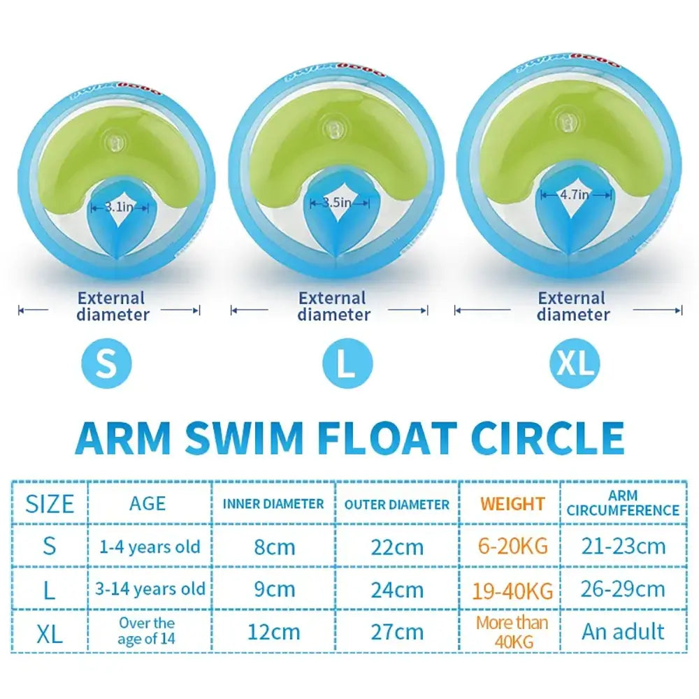 Swimbobo Arm Float Rings Inflatable Arm Floaties for Kids Arm floats for Kids Adults 1 14 Years Armpuffar Schwimmflügel Zwembandjes Zwemmen Drijven Bandes de Bras Flotteurs Piscine Natation TheToddly