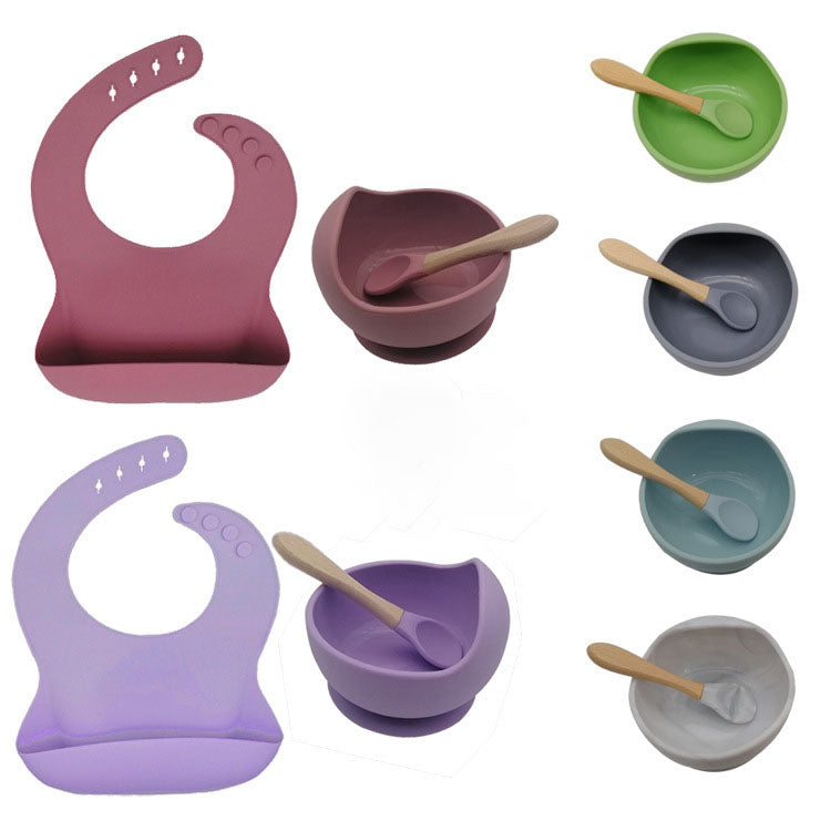 Baby Bowls  Silicone Suction Bowl & Spoon - The Purple Monkey