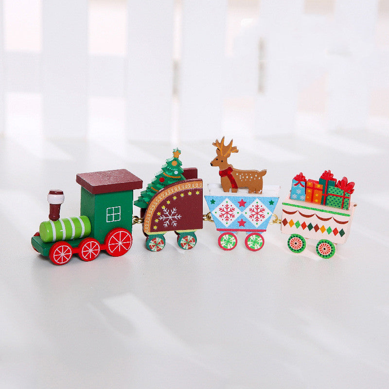 Wooden Christmas Train Xmas Decoration Set 2022