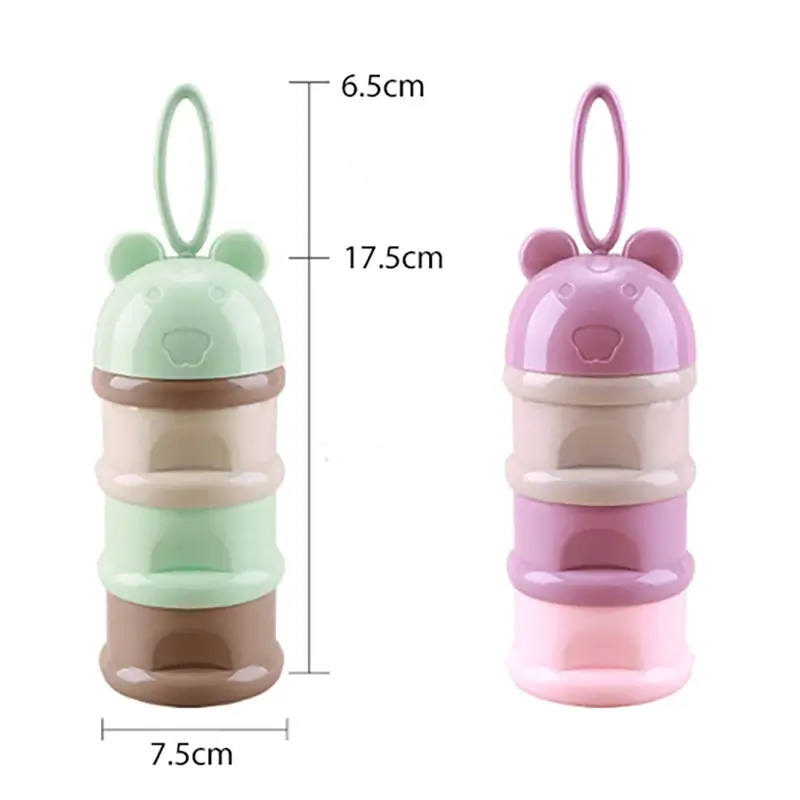 3-layer Baby Food Container Milk Powder Storage Loop Handle Infant Formula Box Kitchen Storage Toddler Food Box