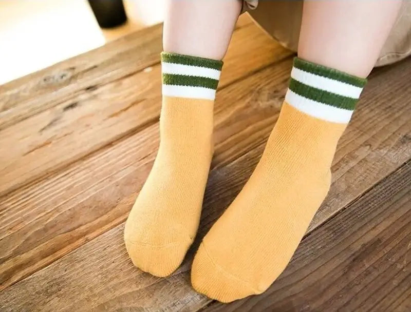5-pack Soft Cotton Socks for Kids Socks for Boys Socks for Toddlers Girls Socks Winter Socks for Kids Yellow Socks - TheToddly