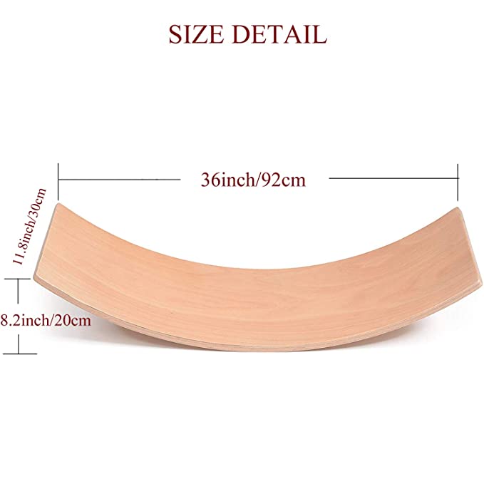 Trä böjd balansbräda för barn aktivitet wobble board