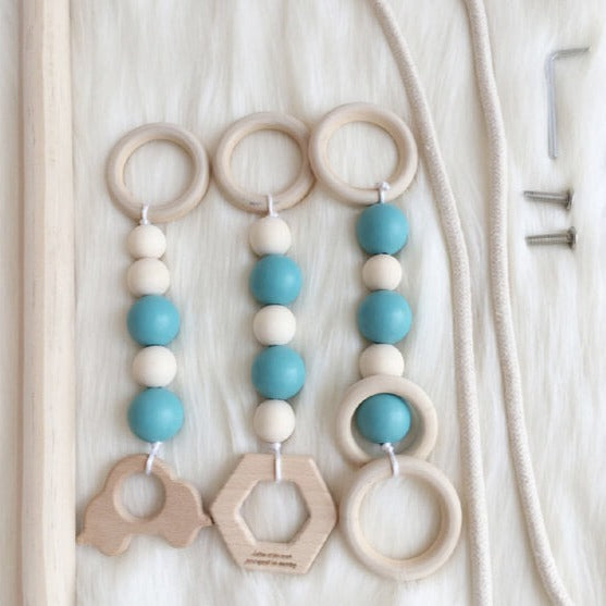 Baby Wooden Foldable Activity Play Frame With Hanging Toys