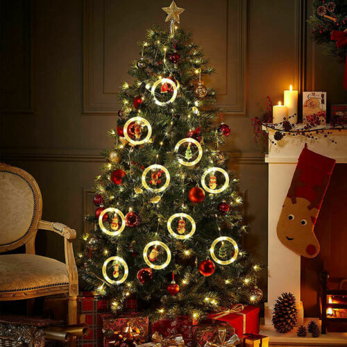 Kerstdecoratie Lichten Snaren Gordijnlicht Xmas