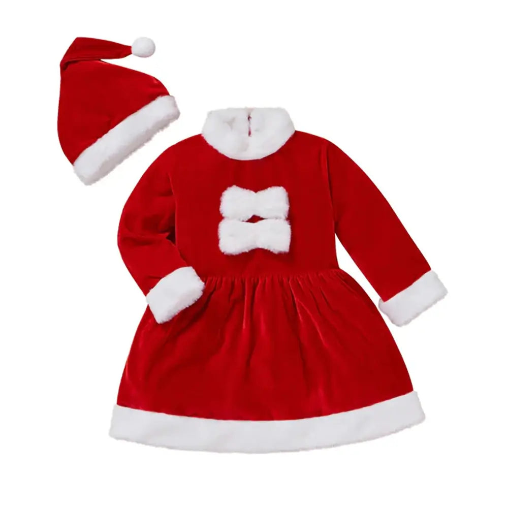 Cosplay Baby Girl Santa Costume Christmas Dress for Girls Jultömten Dräkt Tomtekläning för flicka TheToddly