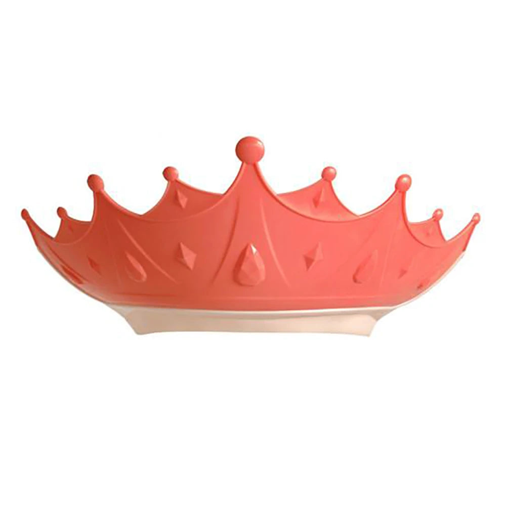 Crown Shower Cap for Kids Adjustable Baby Bath Shampoo Cap Pink krondesign barn duschmossa badrum douchekop TheToddly