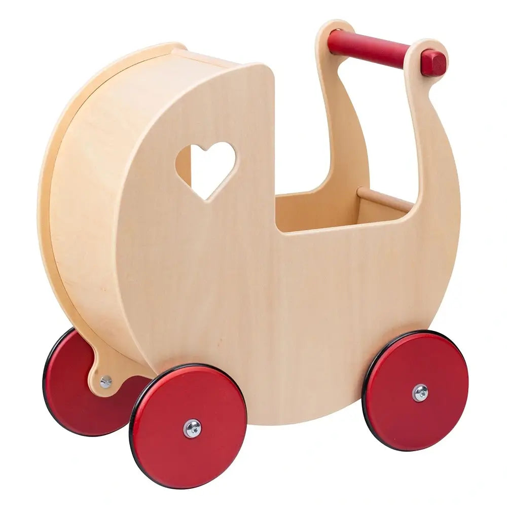Eriol Wooden Pram Walker Baby Push Cart Toy White Color Stroller Doll Pram Barn Gåvagn Bebis Skjutvagn Kinderwagen Spielzeug Speelgoed Wandelwagen TheToddly