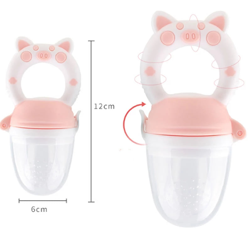 Mesh Nibbler Baby Pacifier Teether Ring Food Baby Feeder Pacifier Alimentador de mordida de frutas TheToddly