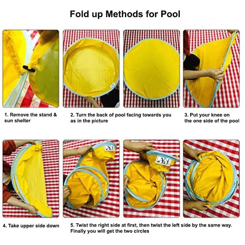 Playhouse Ball Pit Pool for Kids Inflate Free Paddling Pool for Toddlers Kids Beach Tent with Sun Shade 2-5 years old p11 - thetoddly