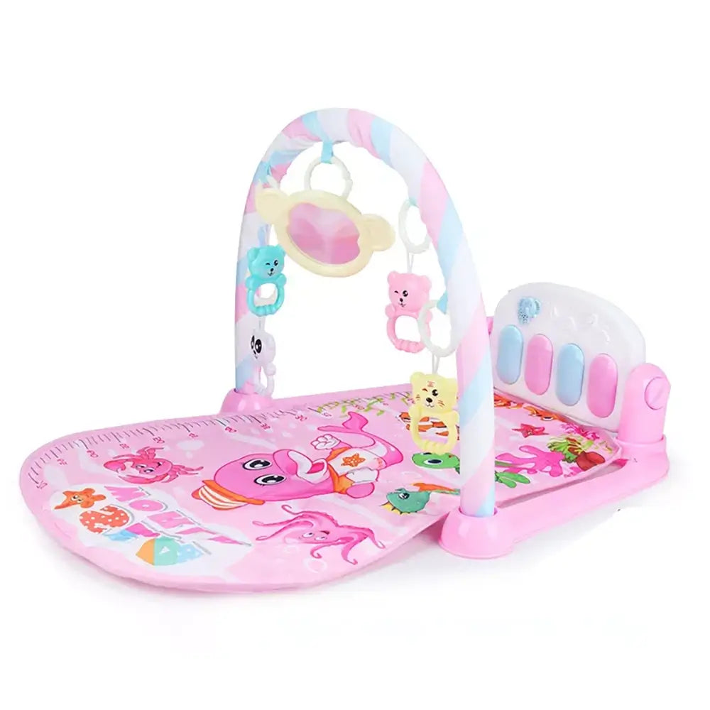 SeaWorld Baby Play Mat Fitness Gym with Piano Playmat Newborn Baby Activity Mat Playgym Rattle Toys Musical Toys