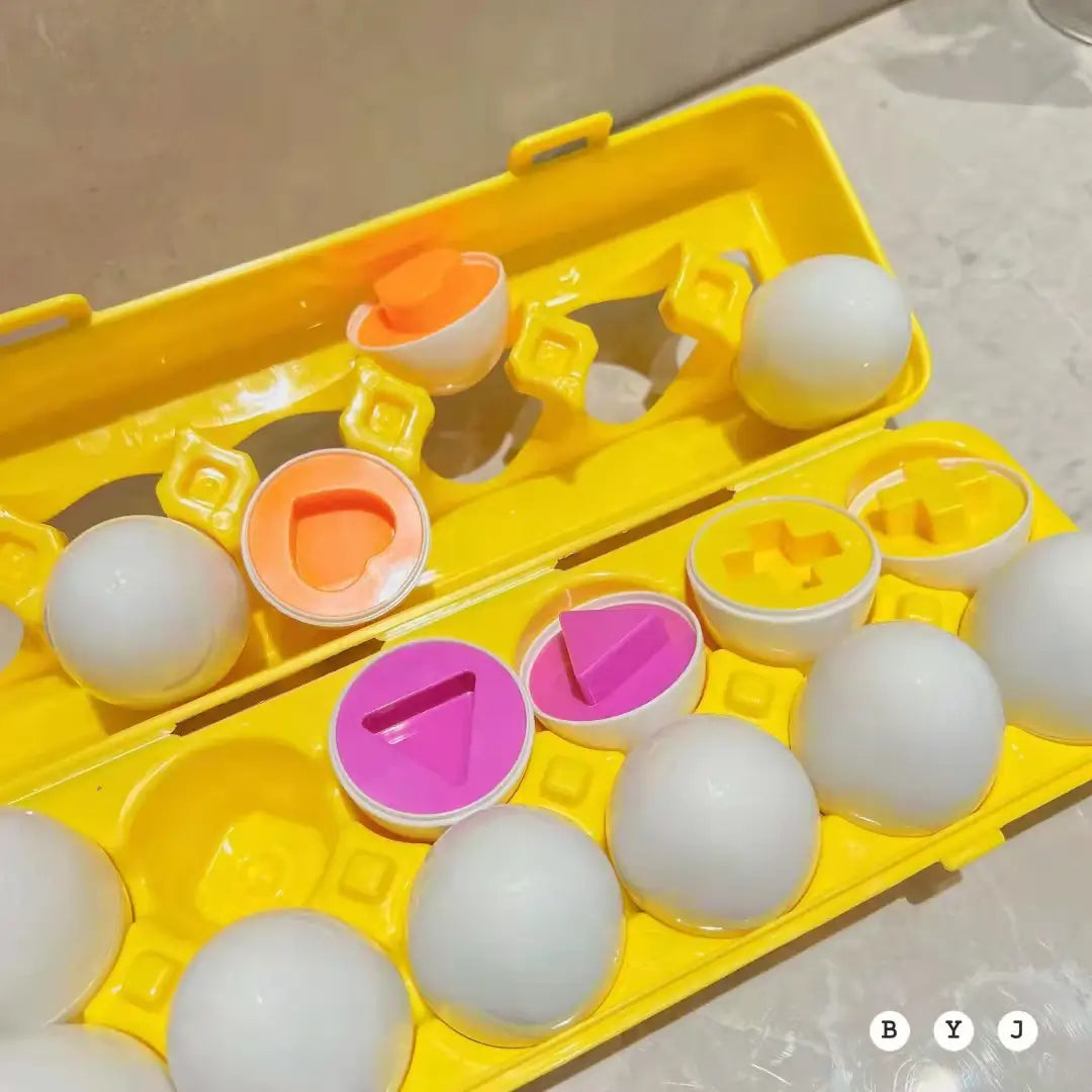 SortyBox Matching Eggs Toy Shape Sorter Eggs for Toddlers Easter Egg Gift Shape Sorting Toys Formpassendes Spielzeug Vorm Bijpassende Speelgoed TheToddly
