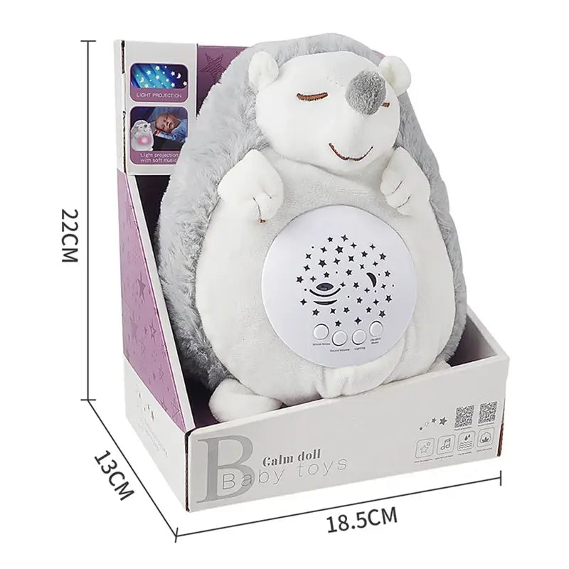 Spikey Hedgehog Soft Toy with White Noise Light Projector Baby Toys Musical Toys for Babies Stuffed Toys Plush Toys for Kids TheToddly