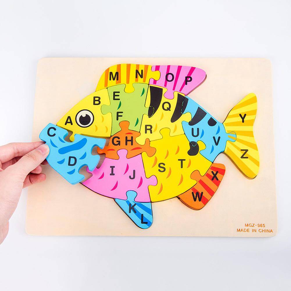Kids ABC Learning Puzzle Game Wooden Learning Toys For Kids