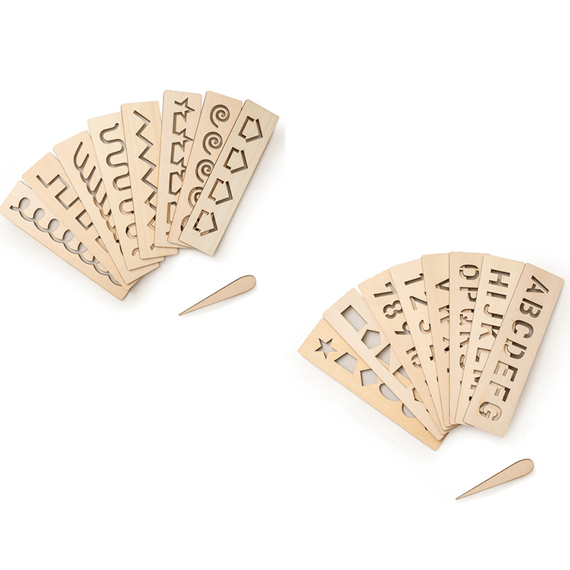 Rita och skriva stenciler för barn