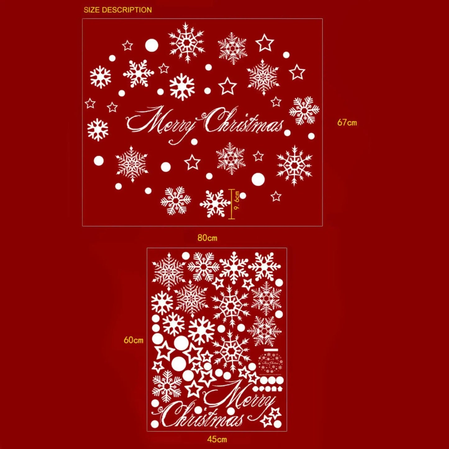 Snowflake Christmas Glass Stickers