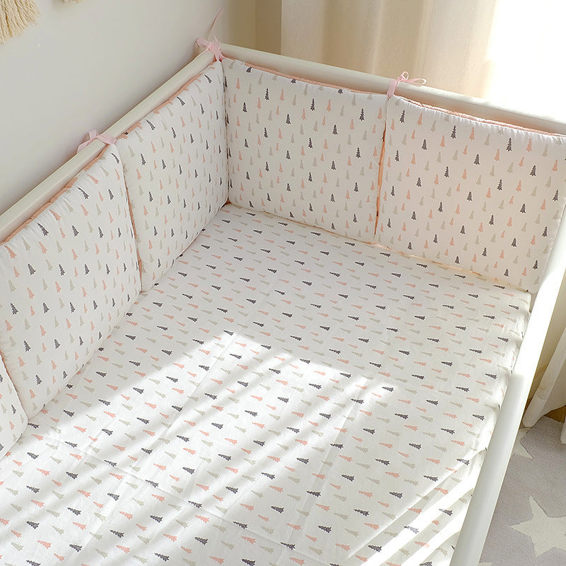Little Trees Padded Baby Crib Bumper Orange