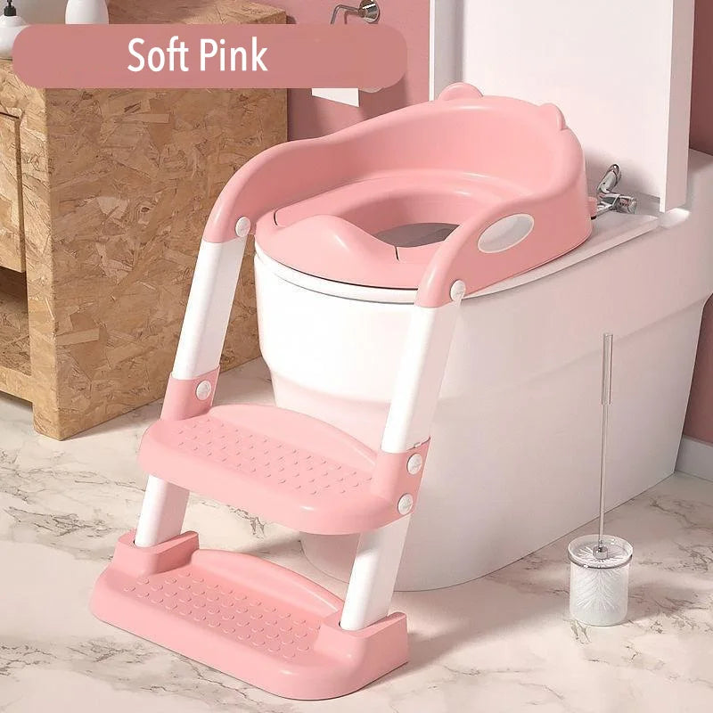 Kids Foldable Ladder Potty Seat Toilet Stand