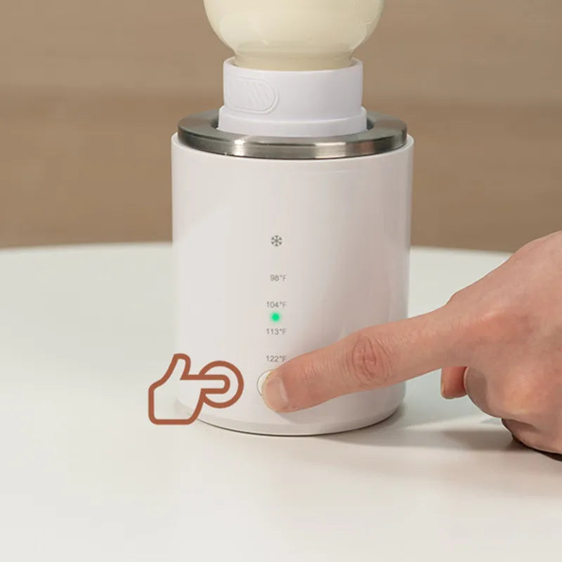 portable bottle warmer with temperature setting