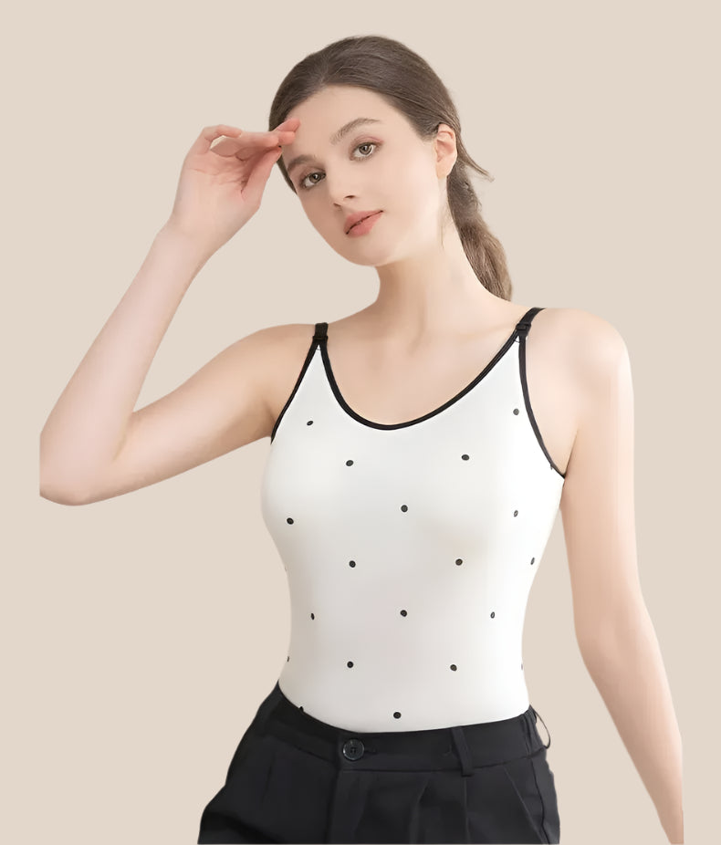 Detachable Maternity Tank Top with Built-in Bra