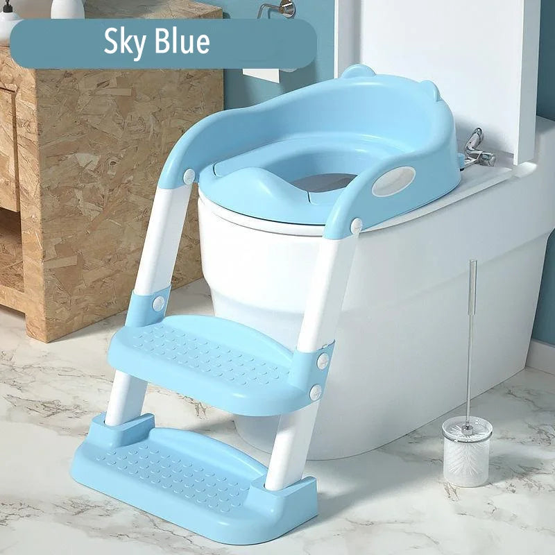 Kids Foldable Ladder Potty Seat Toilet Stand