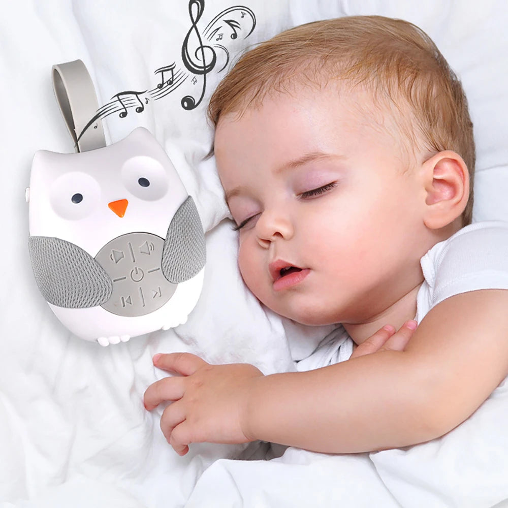 Baby Comfort Owl Music Box - Portable Soothing Sound Machine Calming Toys Nature White Noise