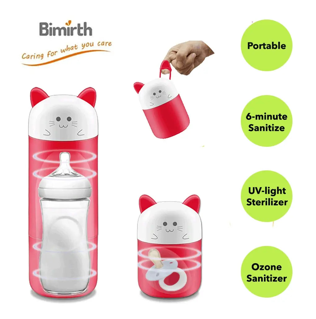 Bimirth Ozone UV Bottle Sterilizer Portable UV Sanitizer Baby Bottle Sanitization Nappflaska UV sterilisator UV Sterilisator für Babyflaschen Stérilisateur UV Sterilisator voor Babyflessen TheToddly.com