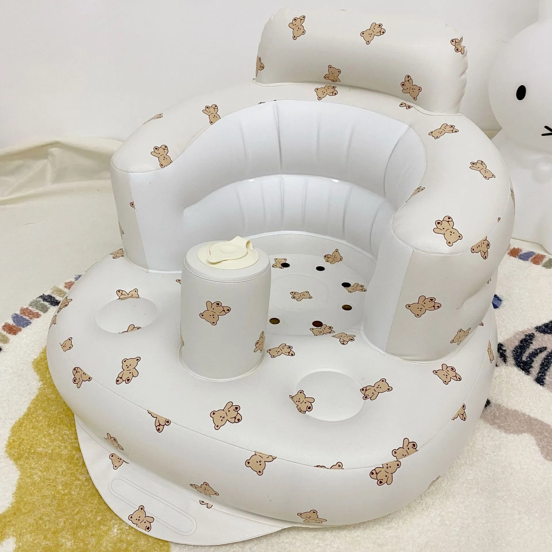 ComfyBub Inflatable Sit Up Seat Teddy Bear Pattern TheToddly