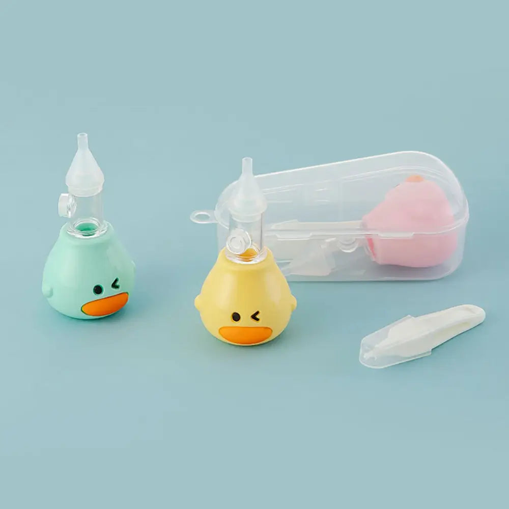 Duckling Manual Nasal Aspirator for Newborns Soft Baby Snot Remover Safe Nasal Aspirator for Babies Booger Sucker Nässug Nasensauger Neuszuiger Aspirateur Nasal TheToddly