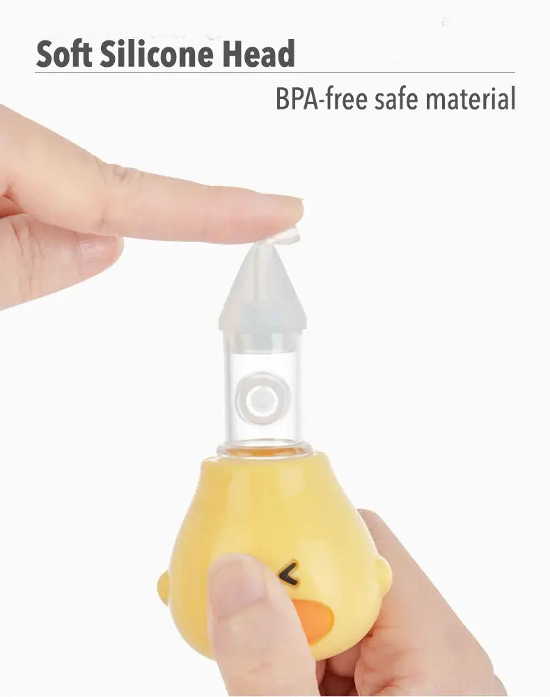 Duckling Manual Nasal Aspirator for Newborns Soft Baby Snot Remover Safe Nasal Aspirator for Babies Booger Sucker Nässug Nasensauger Neuszuiger Aspirateur Nasal TheToddly