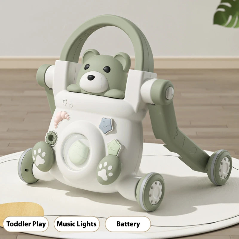 GoTeddy Baby Walker Interactive Toy Learn-to-Walk Trolley green Thetoddly.com