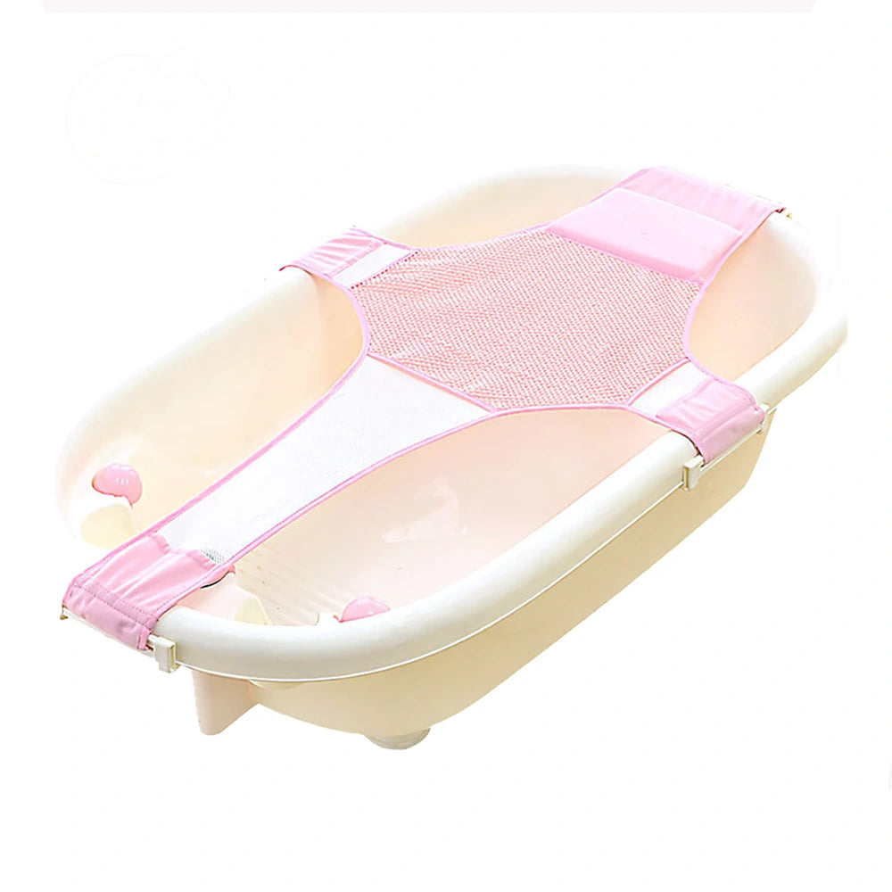 Hammock Cross Bath Net Pink Newborns Bathtub Support TheToddly.com