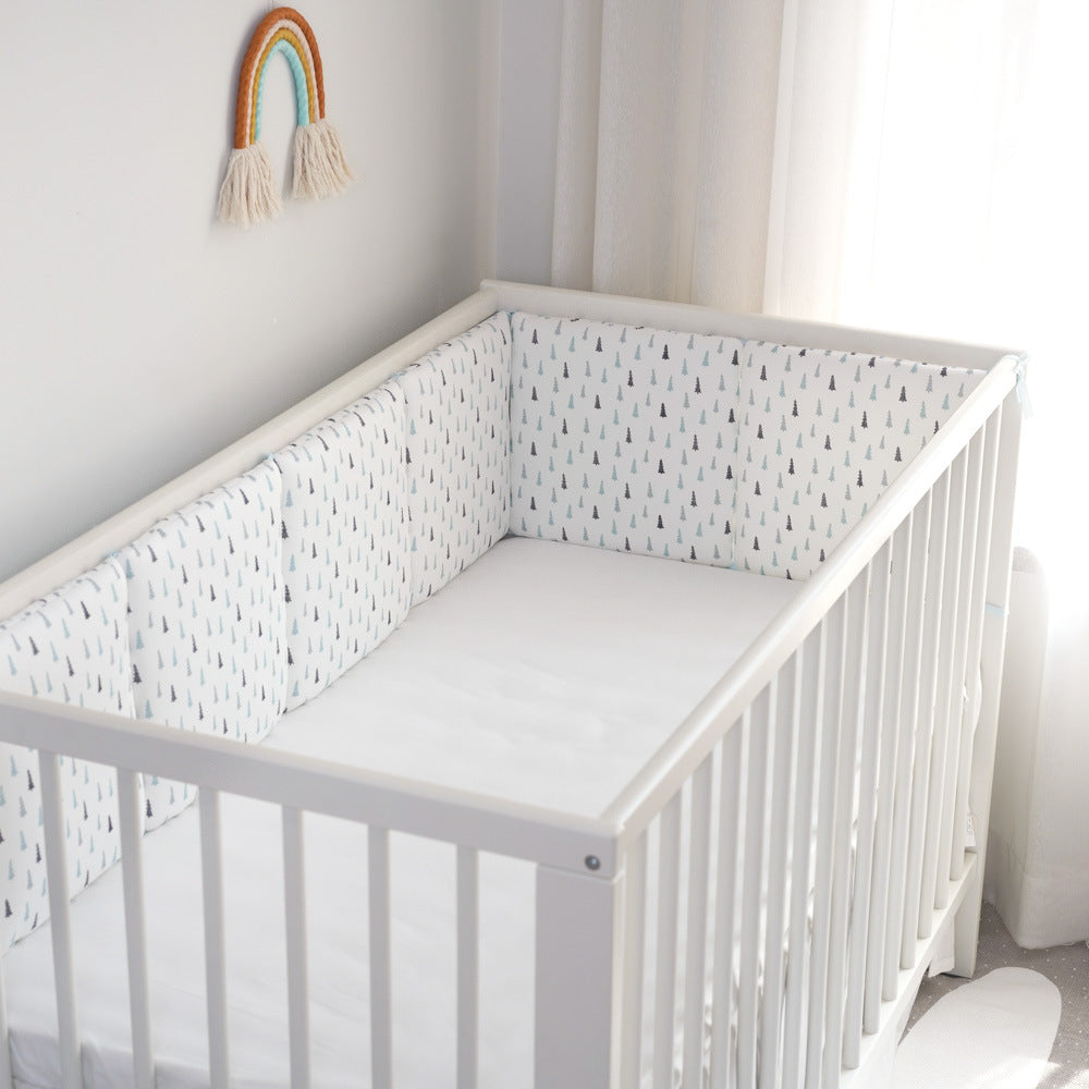 Little Trees Padded Baby Crib Bumper Rail Cushions