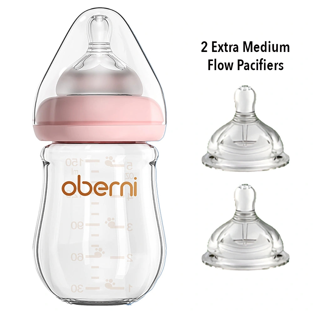 Oberni® 150ML Wide Neck Glass Bottle - 100% BPA-Free Bottle