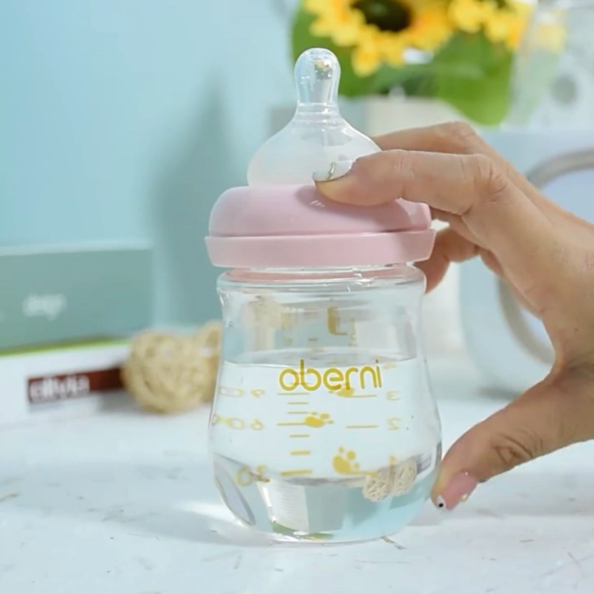 Oberni® 150ML Wide Neck Glass Bottle - 100% BPA-Free Bottle