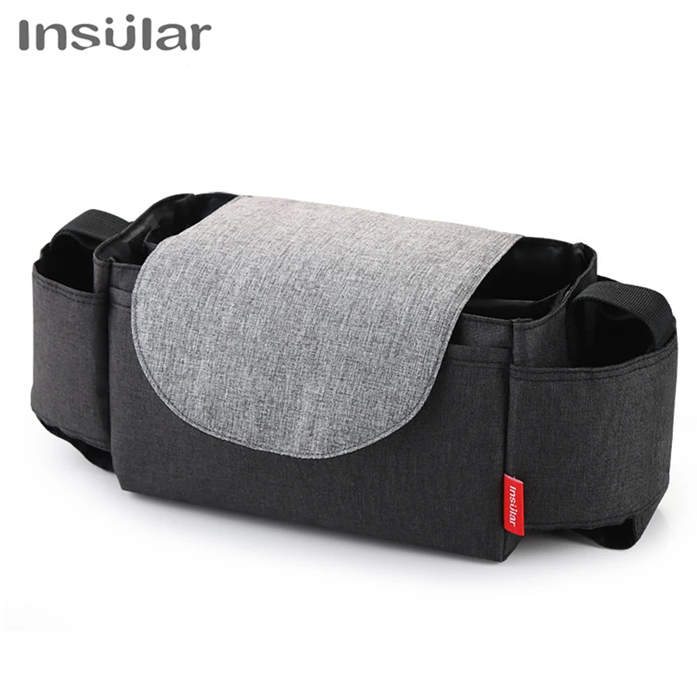 Insular Stroller Hanging Bag Black - Diaper storage bag