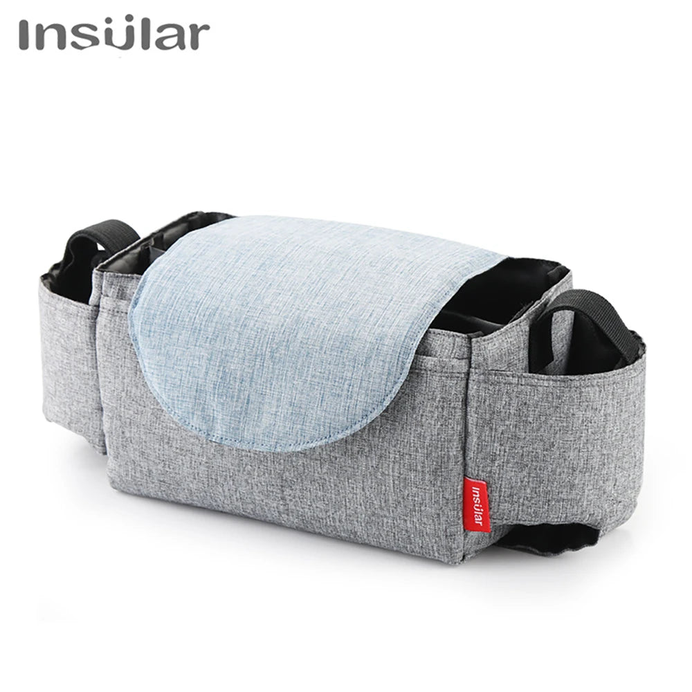 Insular Diaper Organizer Bag Gray - Diaper Storage Bag for Baby Stroller