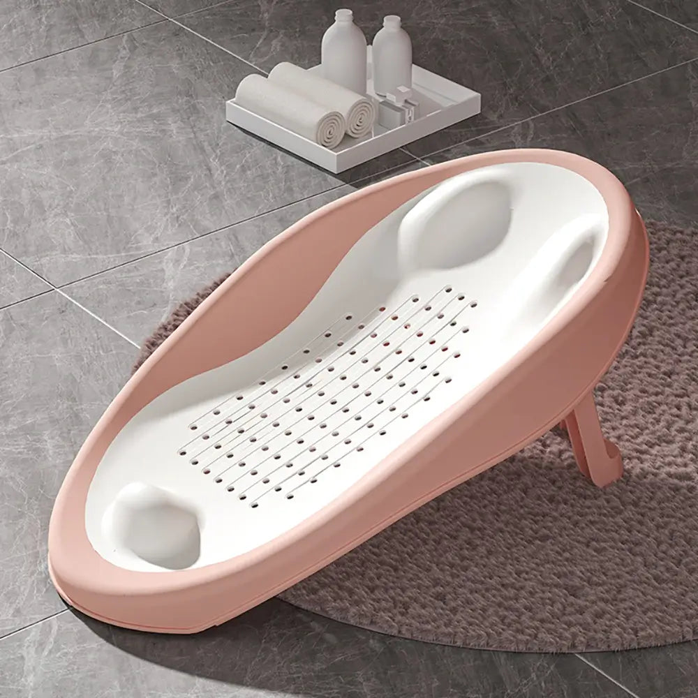 Orlis Baby Bath Seat Foldable Bath Support Chair for Newborns Pink