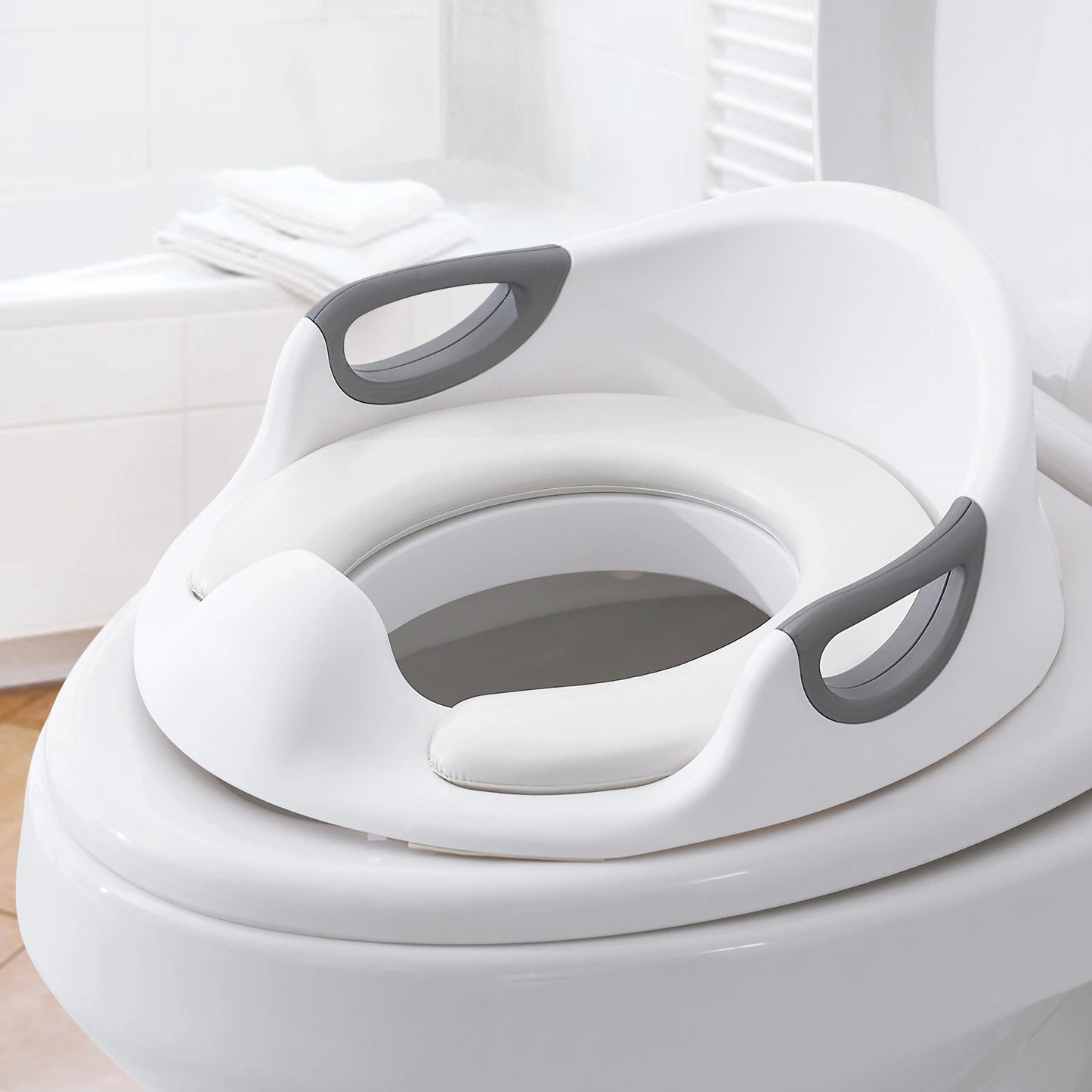 Peezy Baby Toilet Seat Soft Cushion Children Potty Training Seat White