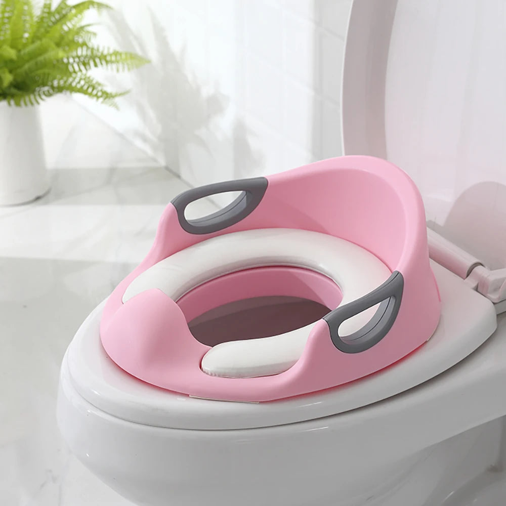 Peezy Baby Toilet Seat Soft Cushion Children Potty Training Seat Pink