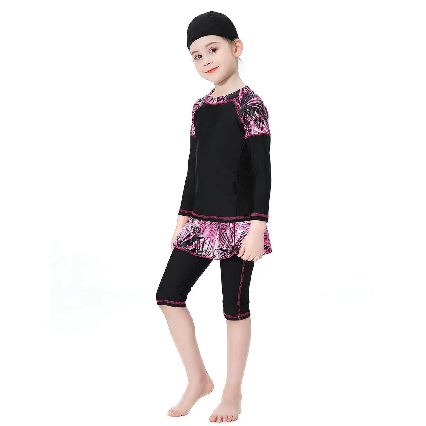 Kids Full Coverage Swimsuit - Modest Swimwear for Girls