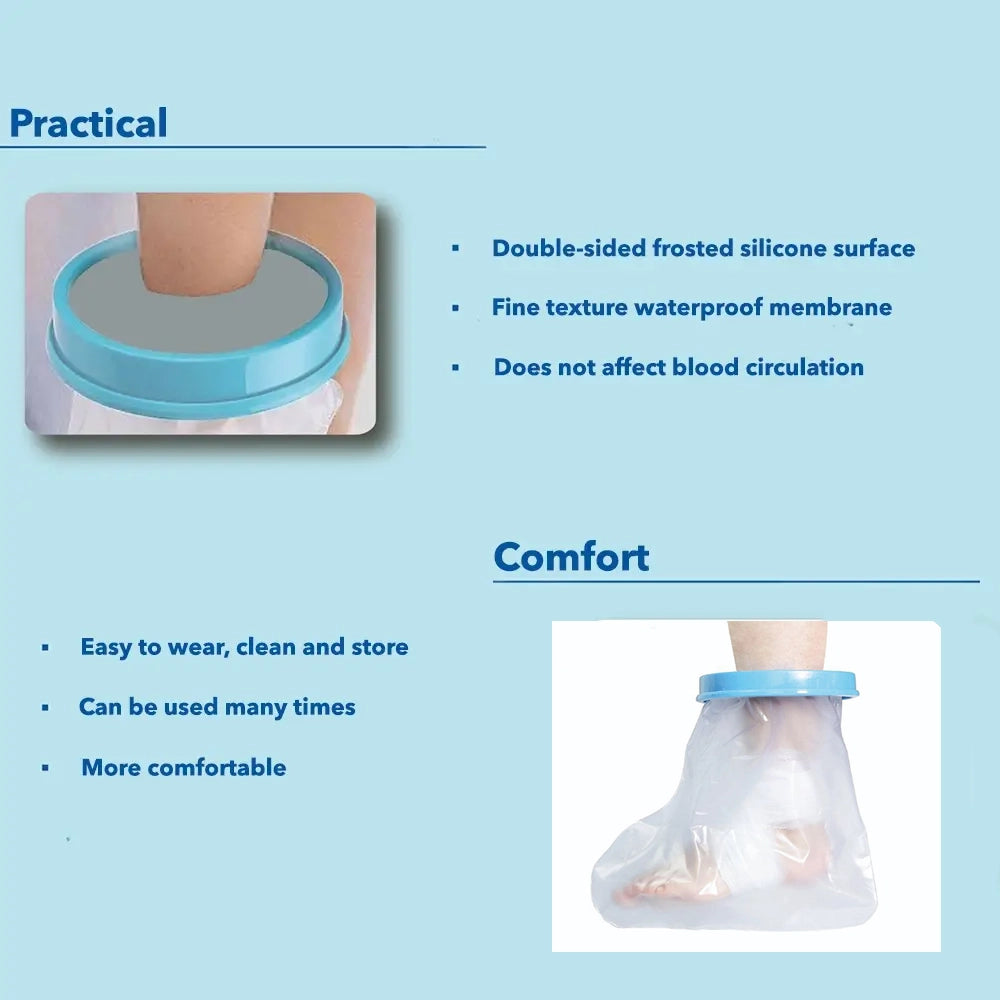 SumStar Reusable Cast Cover for Leg Waterproof Dressing Cover Dressing Protector Waterproof Cast Cover Kids Adults Reusable Dressing Cover Bath Bandage Cover Gipsverband Abdeckung TheToddly