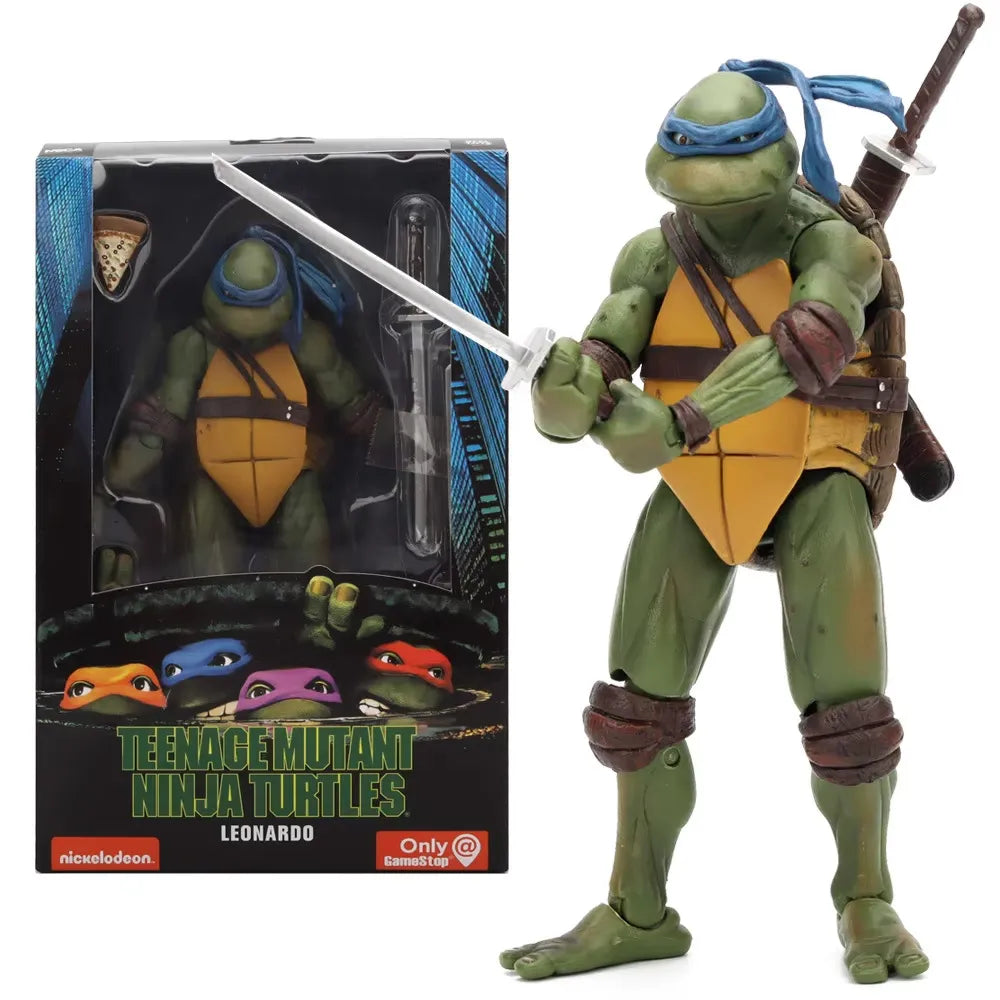 TMNT 7" Ninja Turtle Leonardo Action Figure Movable Model Kids Toy Figures TheToddly