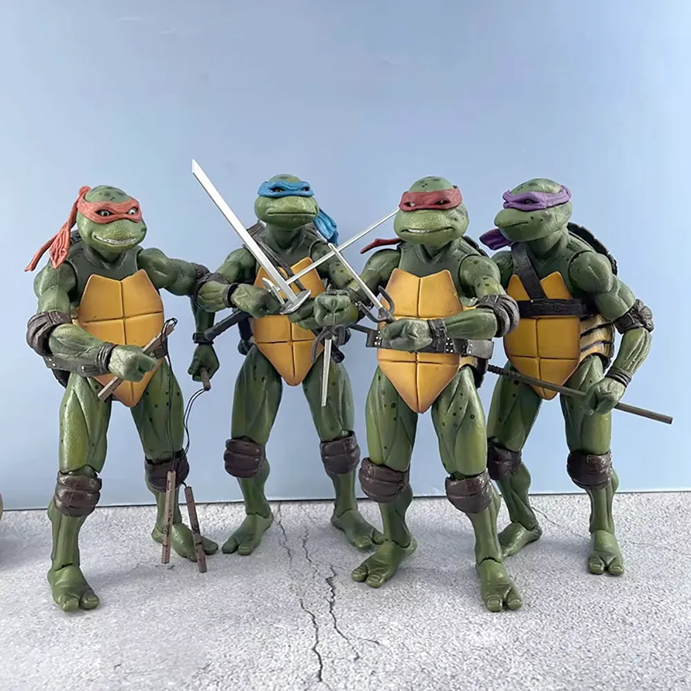 TMNT 7" Ninja Turtle Action Figure Movable Model Kids Toy Figures All TheToddly