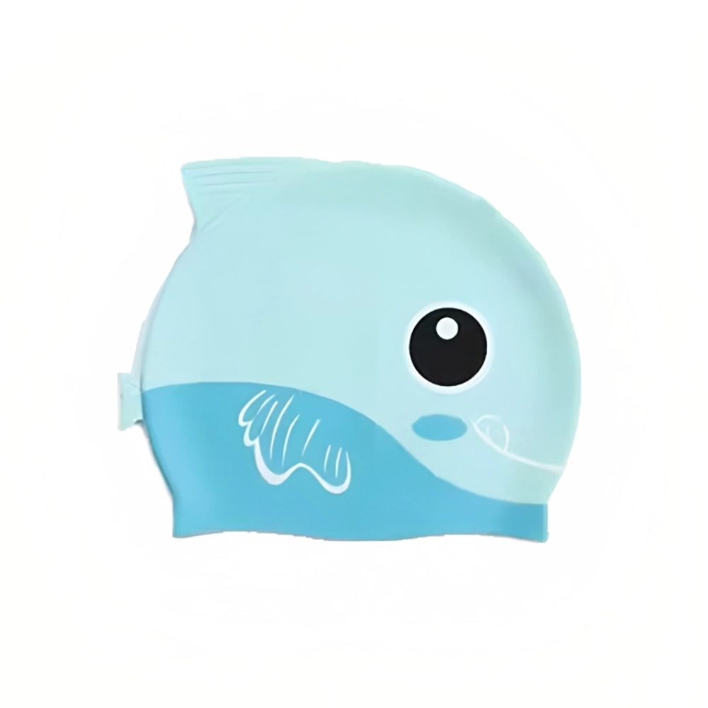 Zippy Juniors Swim Cap Cute Fish Design Kids Swimming Caps for 2 to 6 year Olds Toddlers Silicone Swim Cap for Long Hair Badmössa Barn Schwimkappe Kinder TheToddly