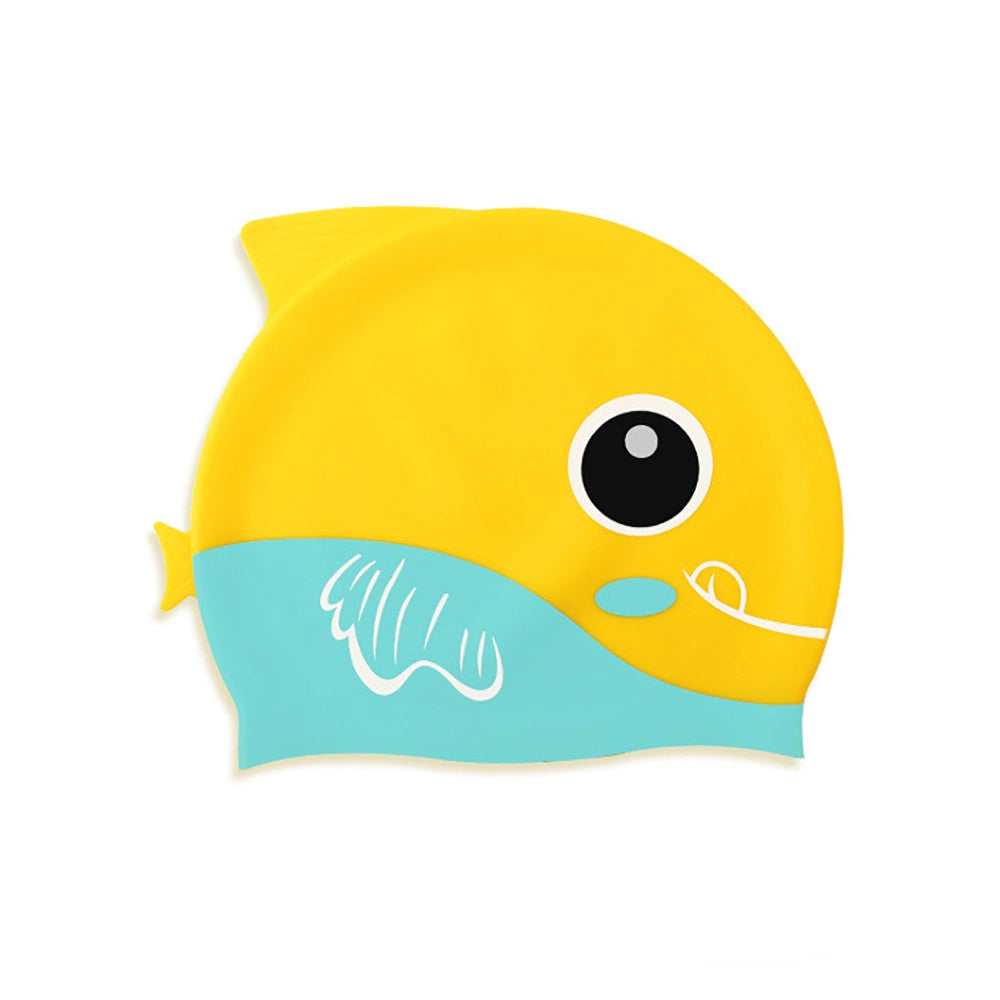 Zippy Juniors Swim Cap Cute Fish Design Kids Swimming Caps for 2 to 6 year Olds Toddlers Silicone Swim Cap for Long Hair Badmössa Barn Schwimkappe Kinder TheToddly