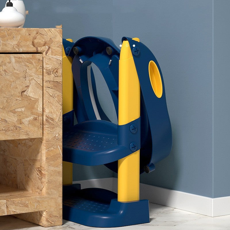 Kids Foldable Ladder Potty Seat Toilet Stand