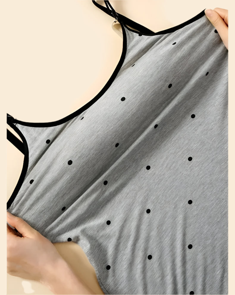 Detachable Maternity Tank Top with Built-in Bra