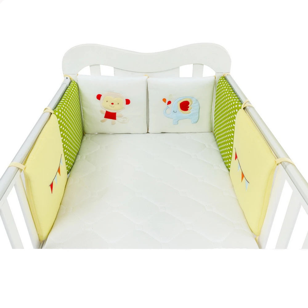 DEKO Baby Bed Bumper Padded Crib Bumper Elephant Monkey TheToddly.com