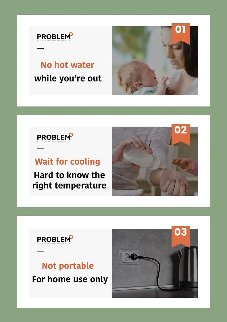 problems of preparing baby milk on the go